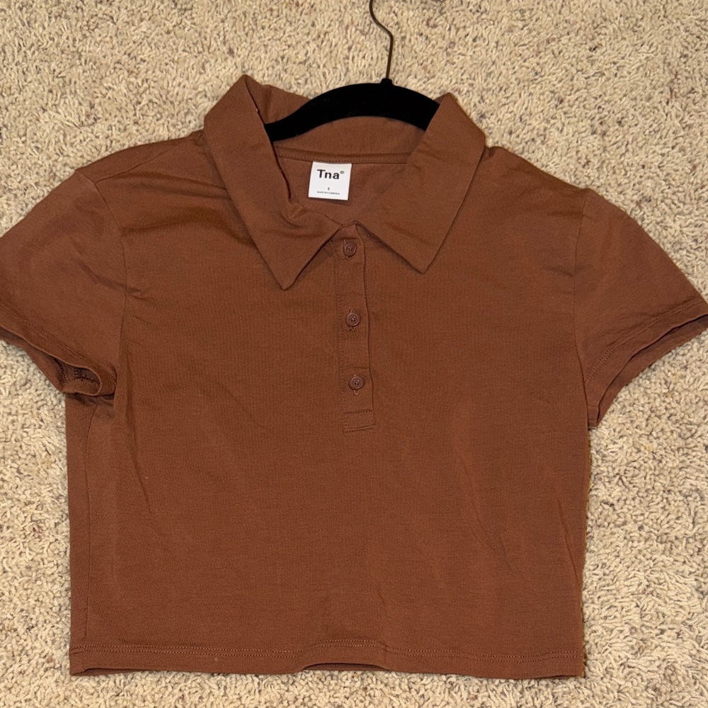 TNA Kids Polo in Warm Brown